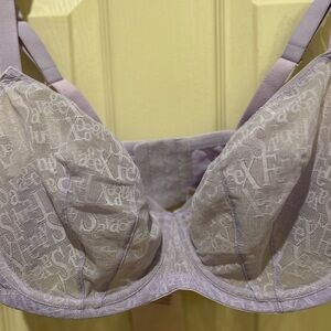 Savage X Fenty Lavender Logo Lace Bra 38 G NWT